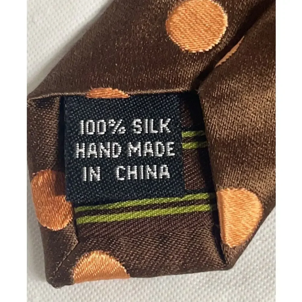BCBG / Attitude  Men's 100% Silk Tie Necktie  - Hand Made - Brown / Copper